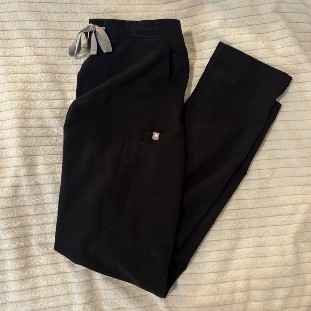 Figs Black Yola Skinny Scrub Pant - XS